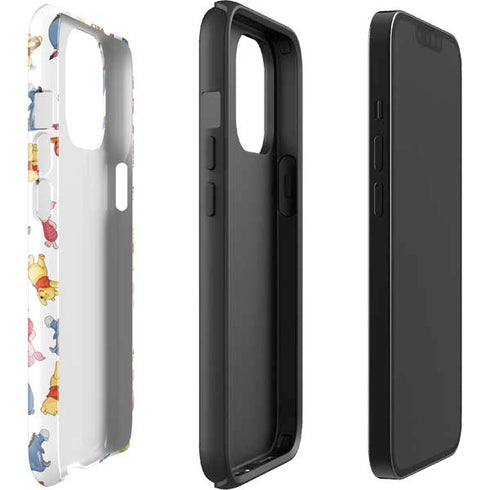 Disney Winnie the Pooh Character Pattern iPhone 15 Pro Max Impact Case